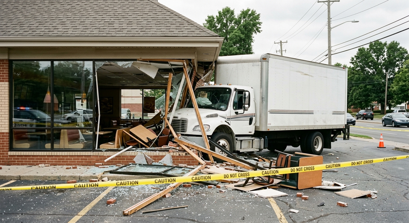 Two Hospitalized, Driver Charged After Truck Hits Dinwiddie Burger King